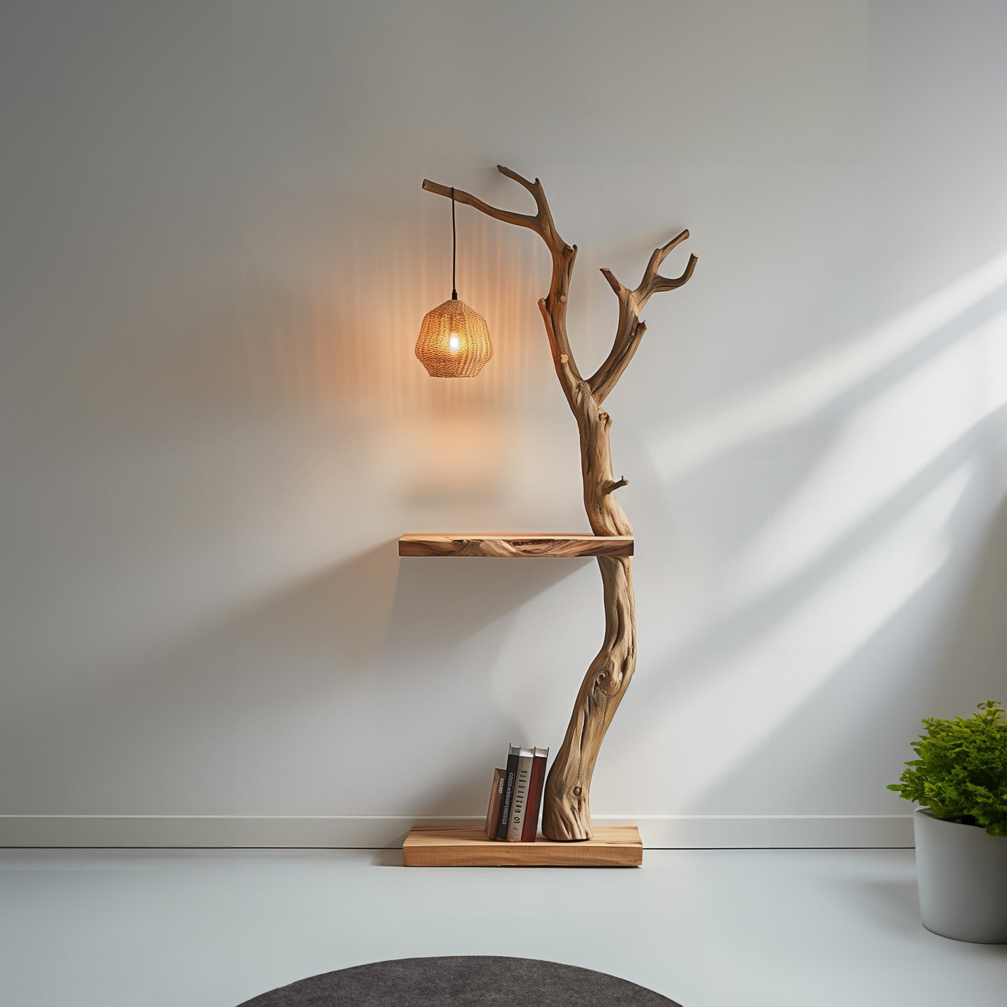 Wooden Lampshade Wooden Floor Lamp Alaska Style (No Lamp Included)