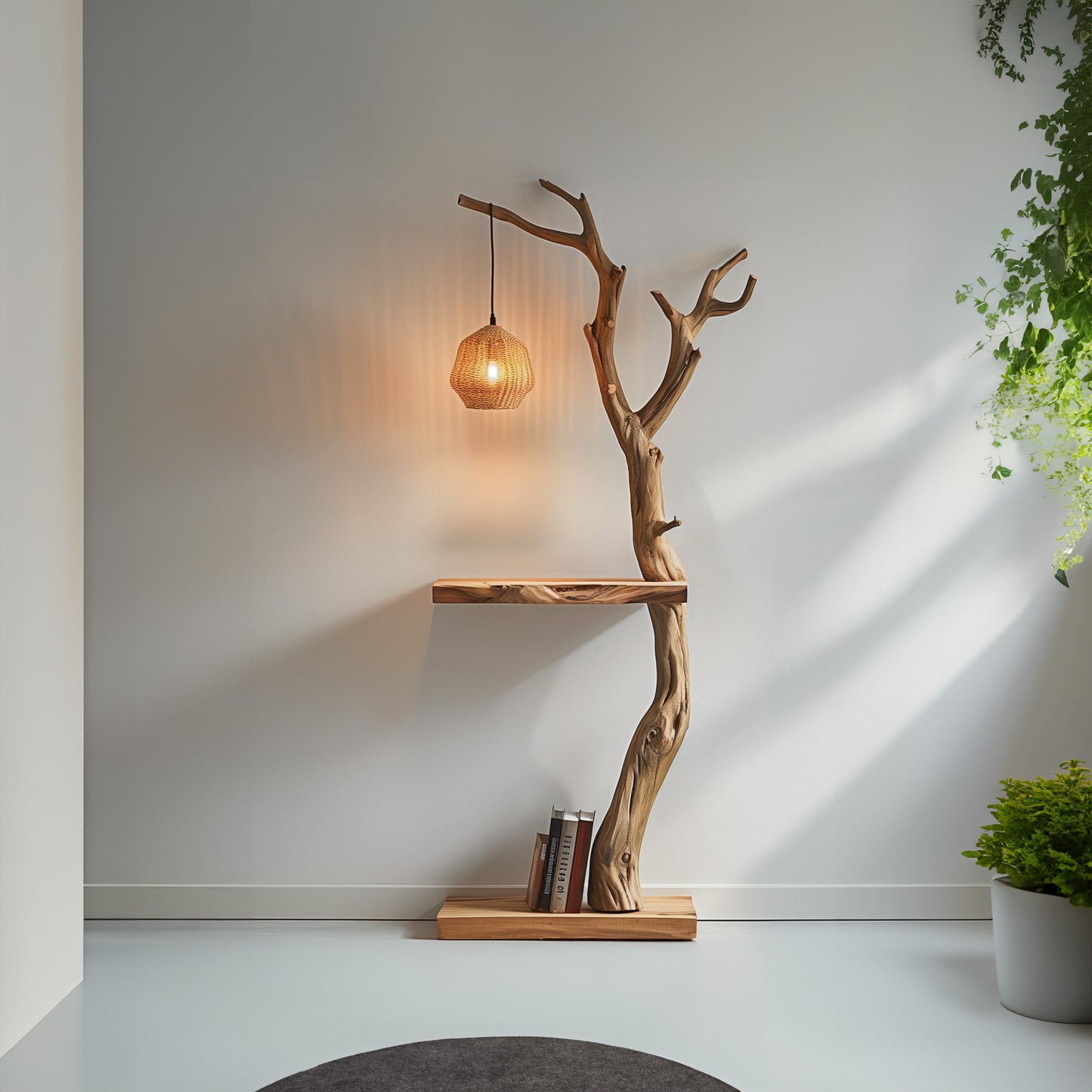 Wooden Lampshade Wooden Floor Lamp Alaska Style (No Lamp Included)