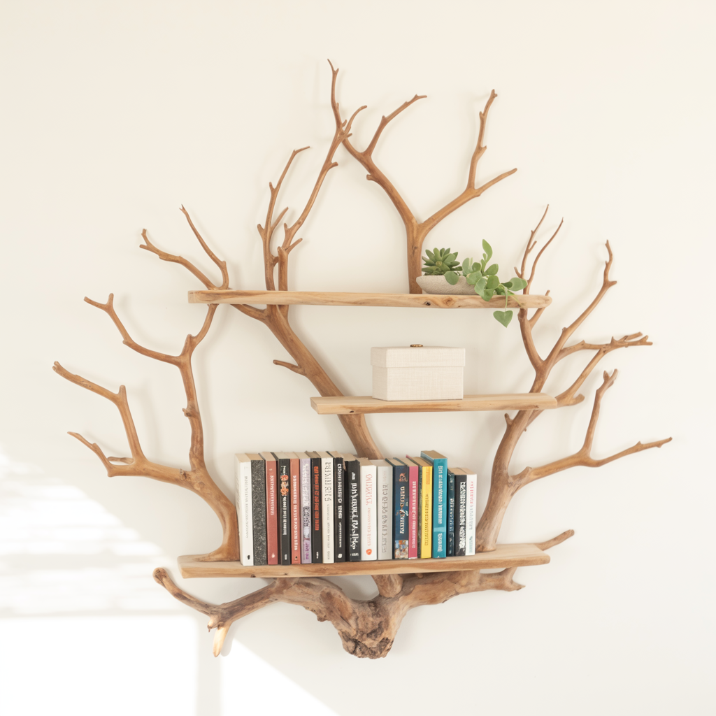 Floating Shelf Wall Mount Natural Driftwood