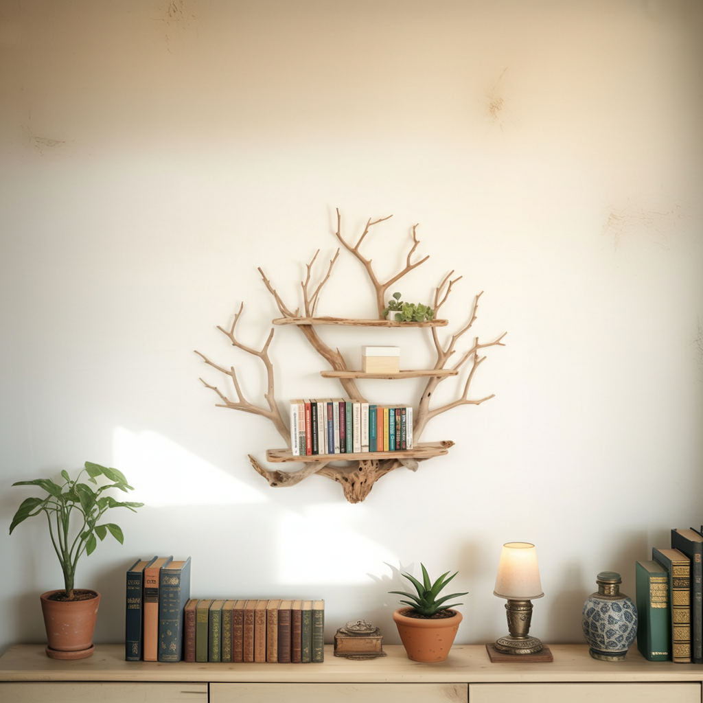 Floating Shelf Wall Mount Natural Driftwood