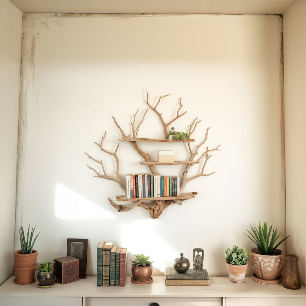 Floating Shelf Wall Mount Natural Driftwood