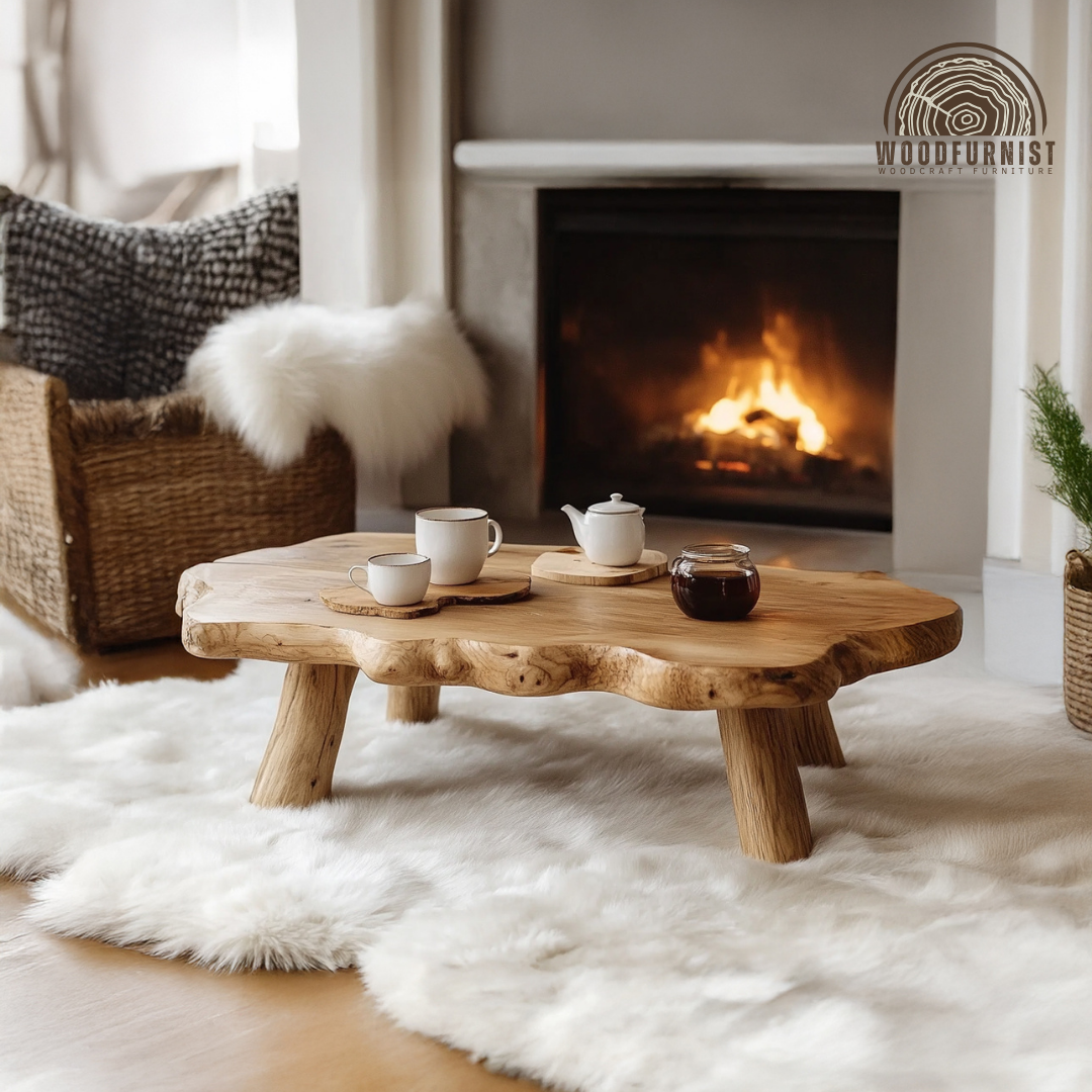 Minimalist Coffee Table – Solid Wood Low Table for Japandi Style Interior
