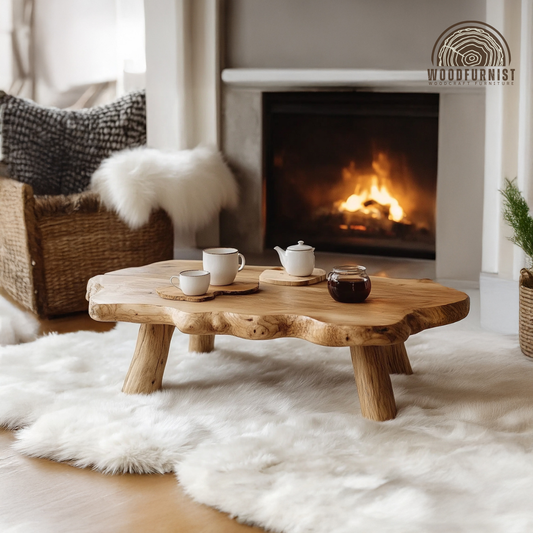 Minimalist Coffee Table – Solid Wood Low Table for Japandi Style Interior