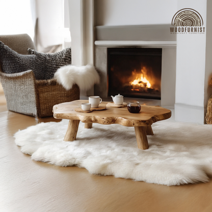Minimalist Coffee Table – Solid Wood Low Table for Japandi Style Interior