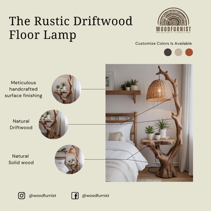 Sculptural Organic Bedroom Floor Lamp Table
