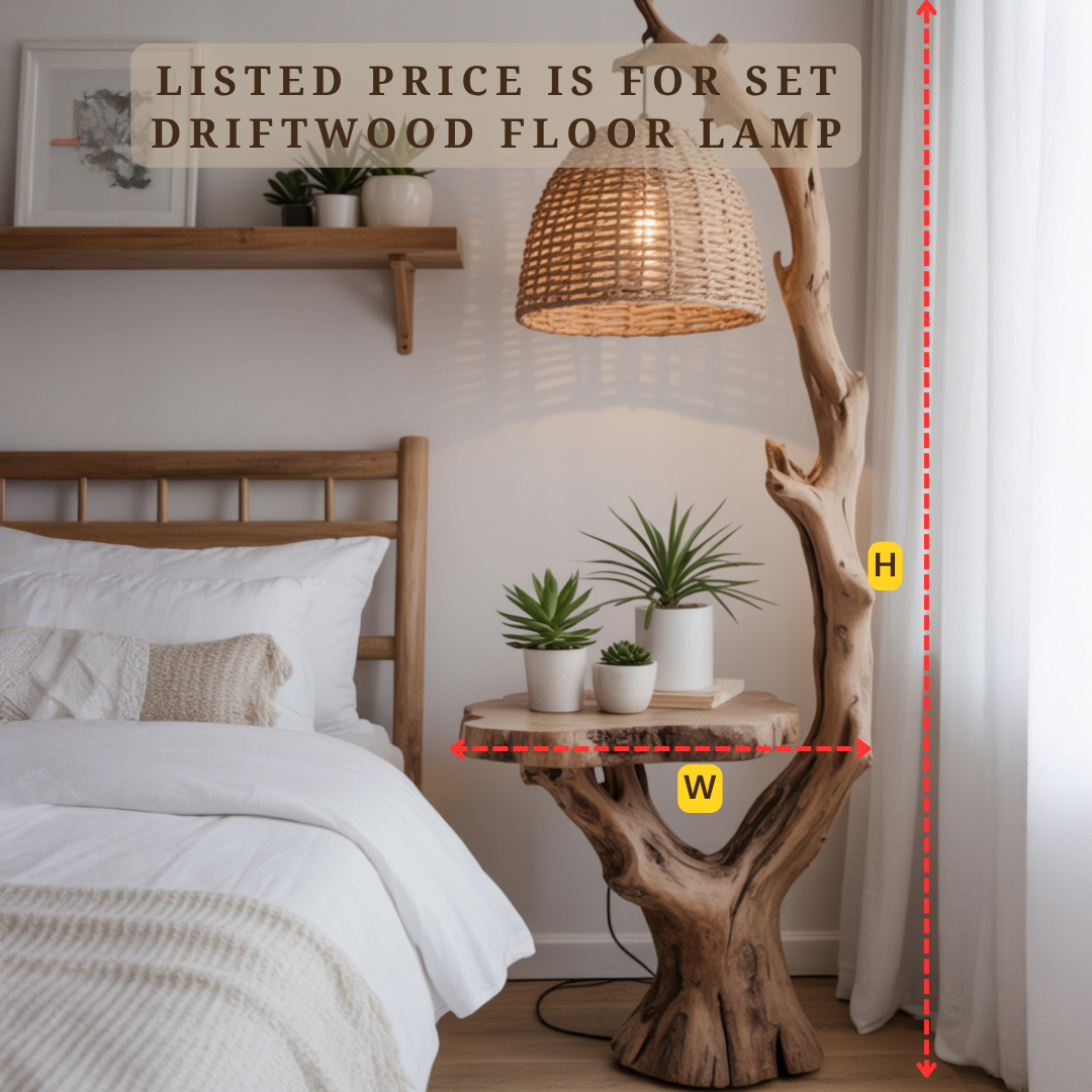 Sculptural Organic Bedroom Floor Lamp Table