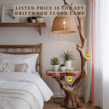 Sculptural Organic Bedroom Floor Lamp Table