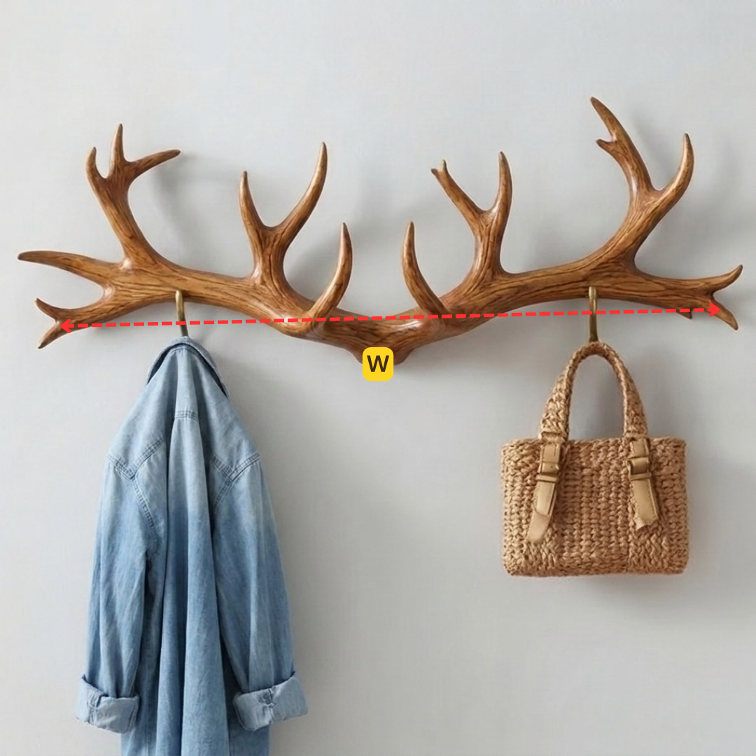 Handcrafted Rustic Deer Antler Coat Rack