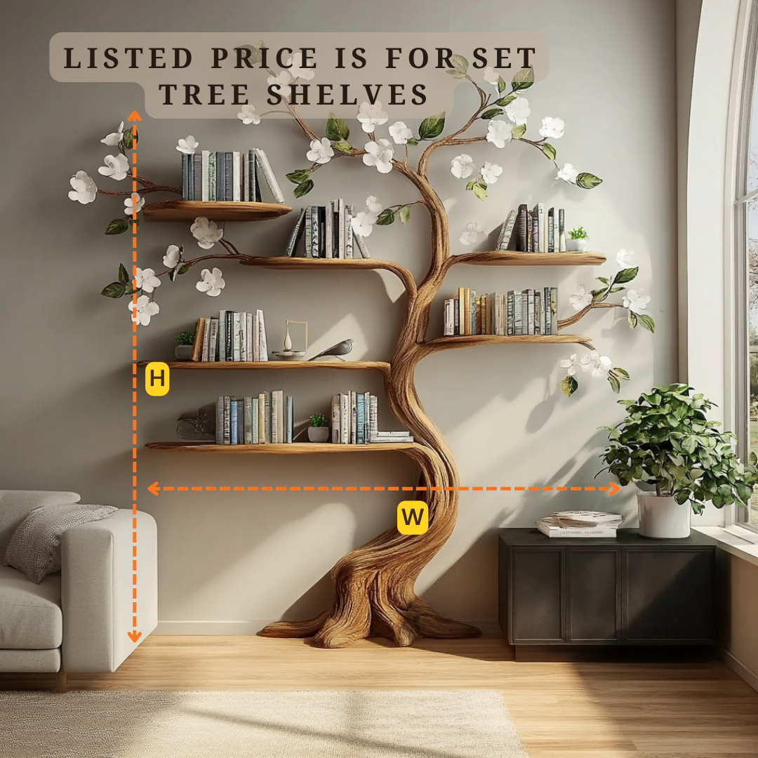 Rustic Tree Branch Floating Shelves Nursery Bookshelf