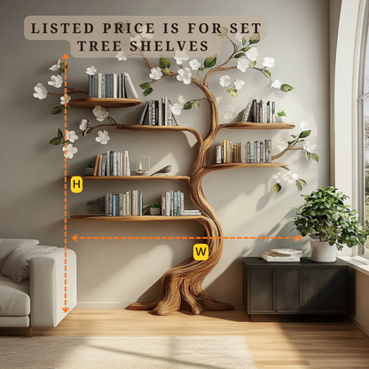 Rustic Tree Branch Floating Shelves Nursery Bookshelf