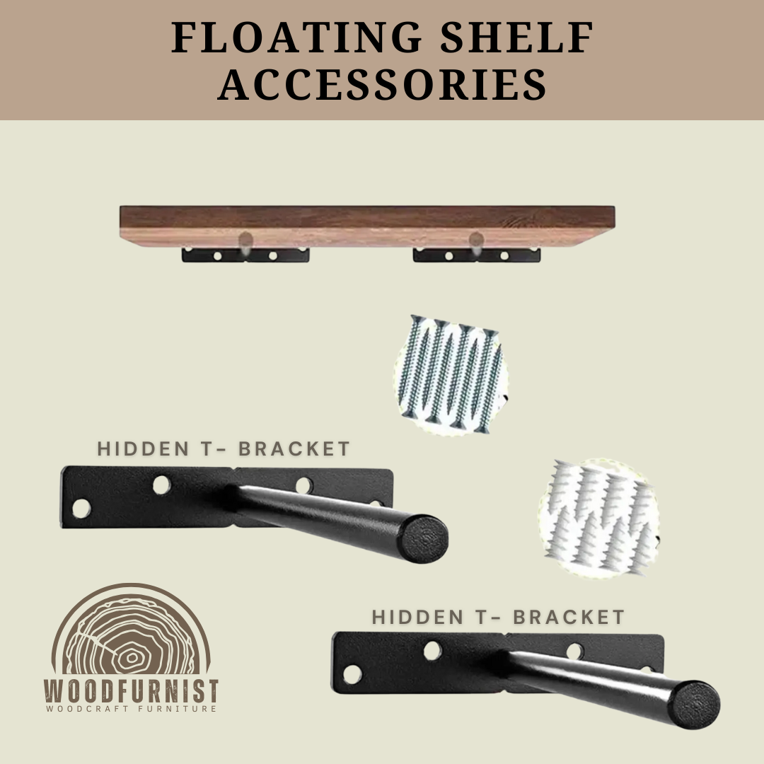Rustic Live Edge Floating Shelves – Handmade Solid Wood Wall Shelves WFNED0028