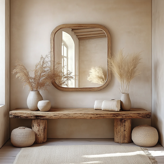 Long Rustic Console Table for Hallways