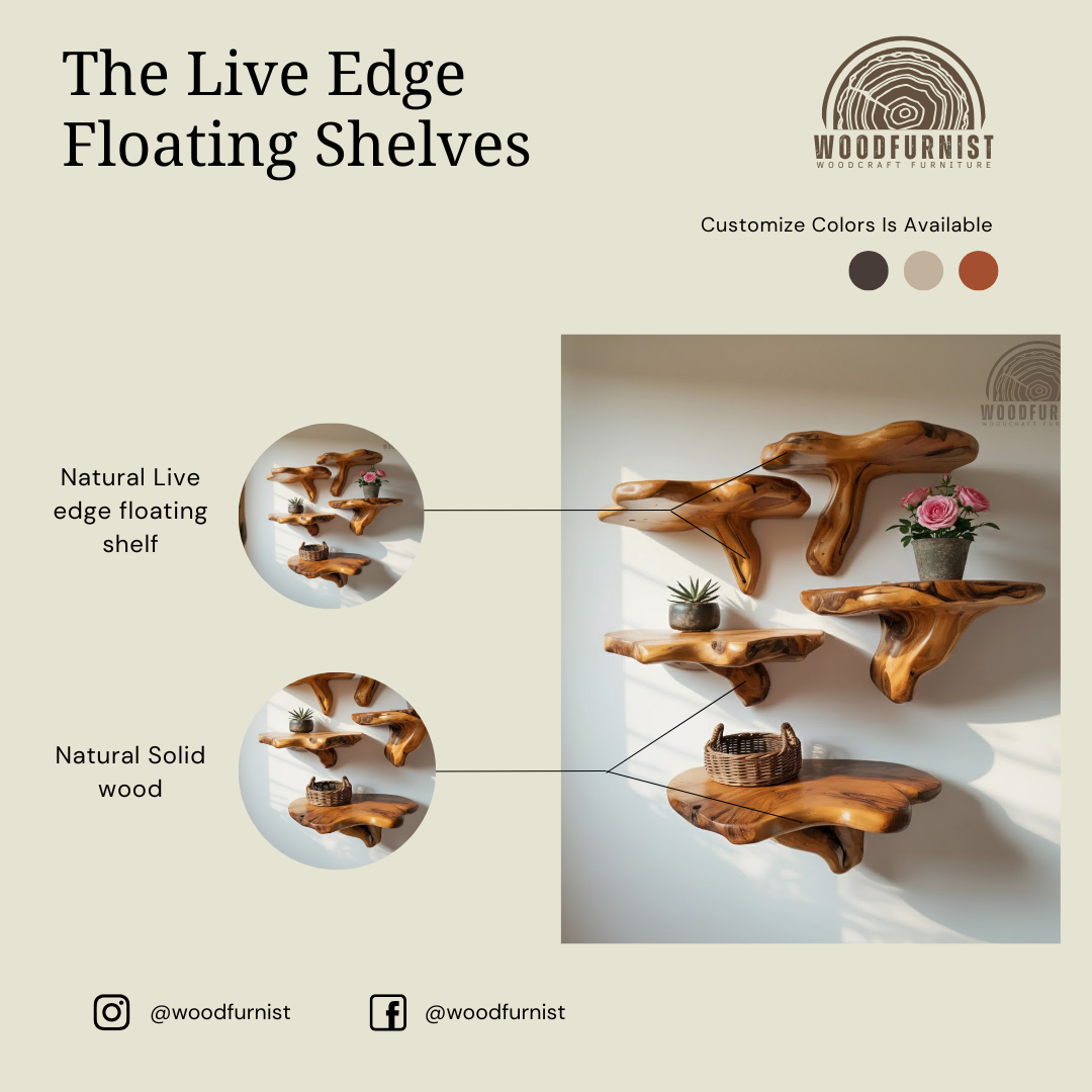 Organic Sculptural Wood Floating Shelves – Handcrafted Root Wood Wall Art WFNED2170
