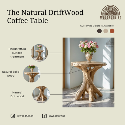 Natural Wood Pedestal Table for Modern Interiors WFNED2108