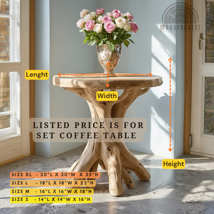 Natural Wood Pedestal Table for Modern Interiors WFNED2108