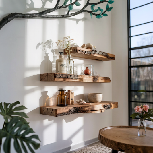 Floating shelf Live edge Floating Wall Shelf