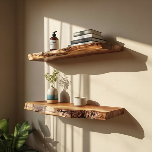 Customize Wooden Floating shelf Live edge Floating Wall Shelf