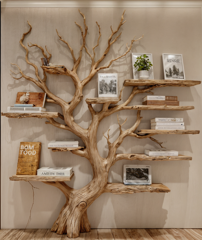 Tree branch shelf driftwood shelf corner shelf bookshelf decor