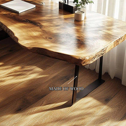 Desk Solid Wood Live Edge Table Rustic Desk Modern Office Desk Handmade Furniture Office Decor