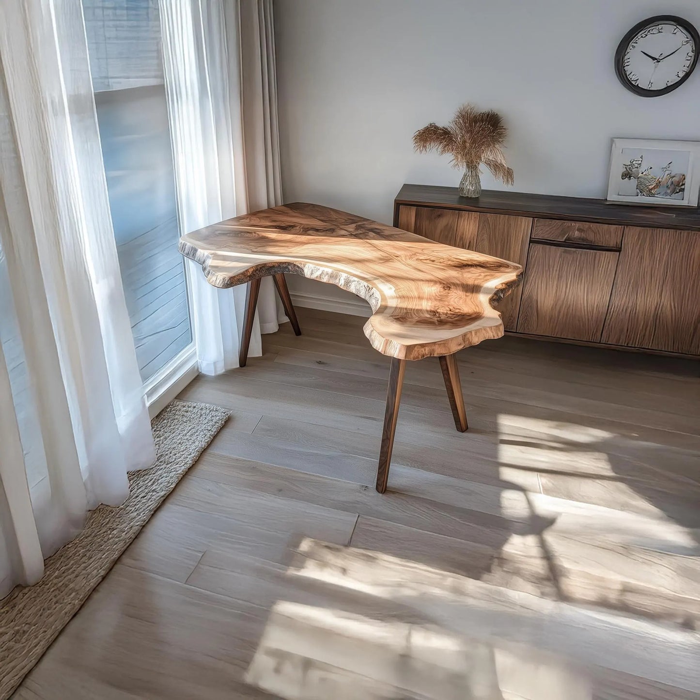 Office Desks Custom Products Unique Wooden Desk with Wooden Legs Assembly